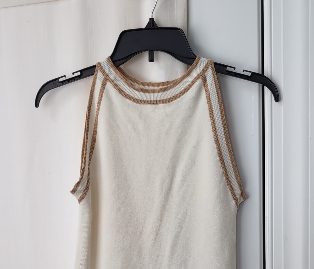 Sage The Label Small Ivory Sleeveless Tank